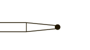 Бор, алмаз, ТН, экстра мелкая абр. (желтое кольцо), Форма 001, Стандартная длина 19 мм, Ø РЧ=0,9 мм