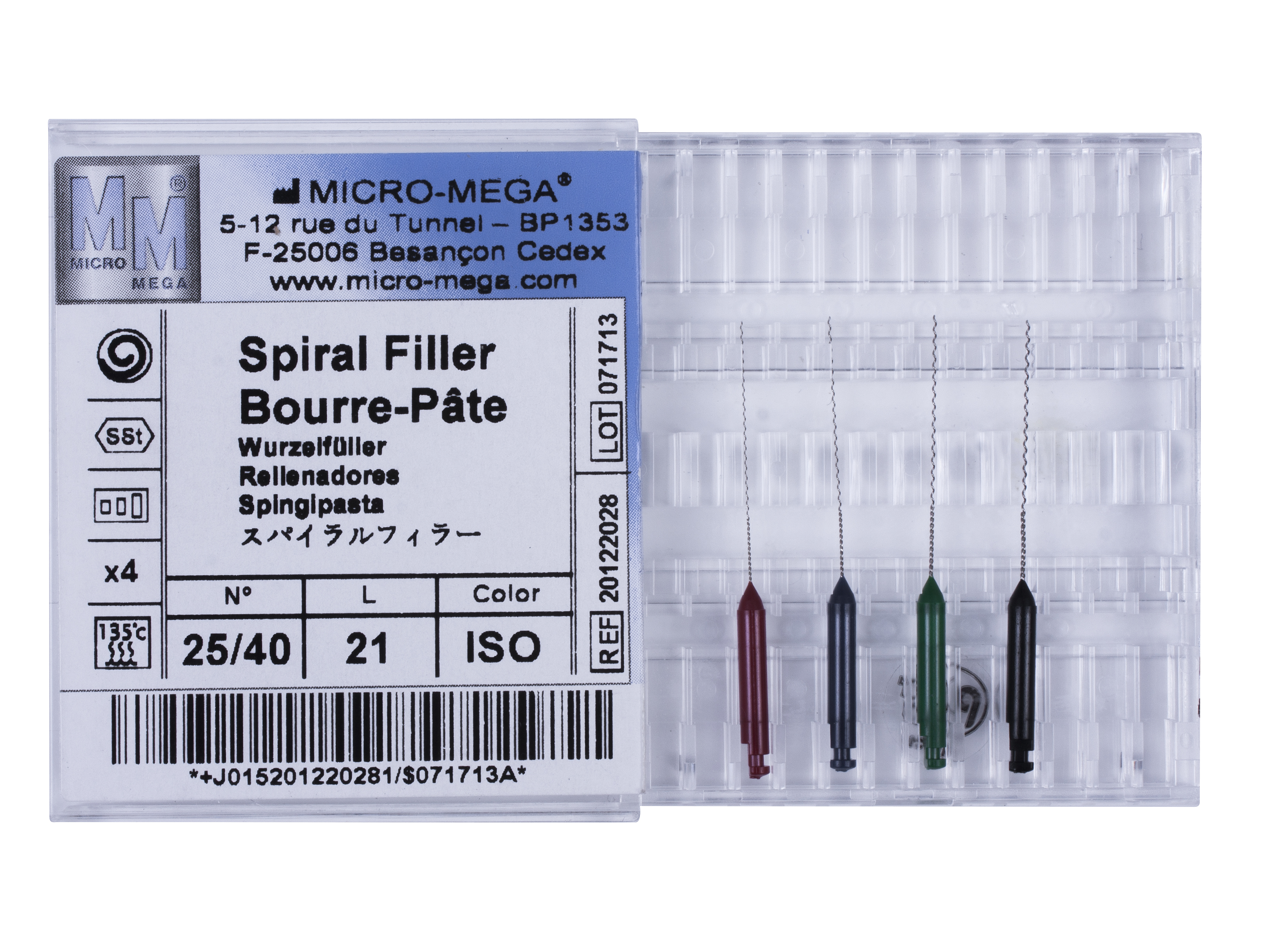 Spiralfillers Ass 25/40 L:21 mm ISO- Набор инструментов эндодонтических