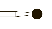 Бор, алмаз, ПН, мелкая абр. (красное кольцо), Форма 001, Стандартная длина 45 мм, Ø РЧ=3,1 мм