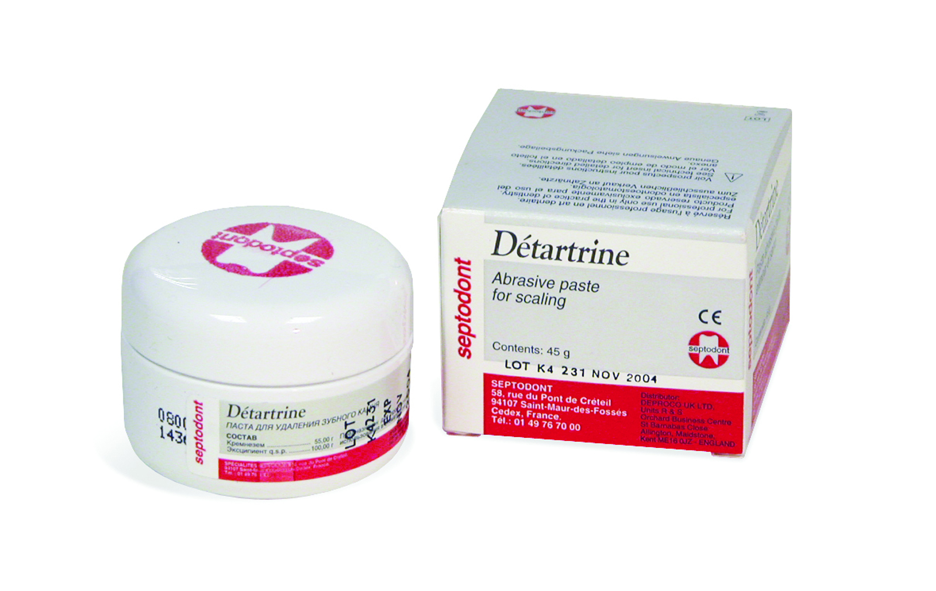 Detartrine paste