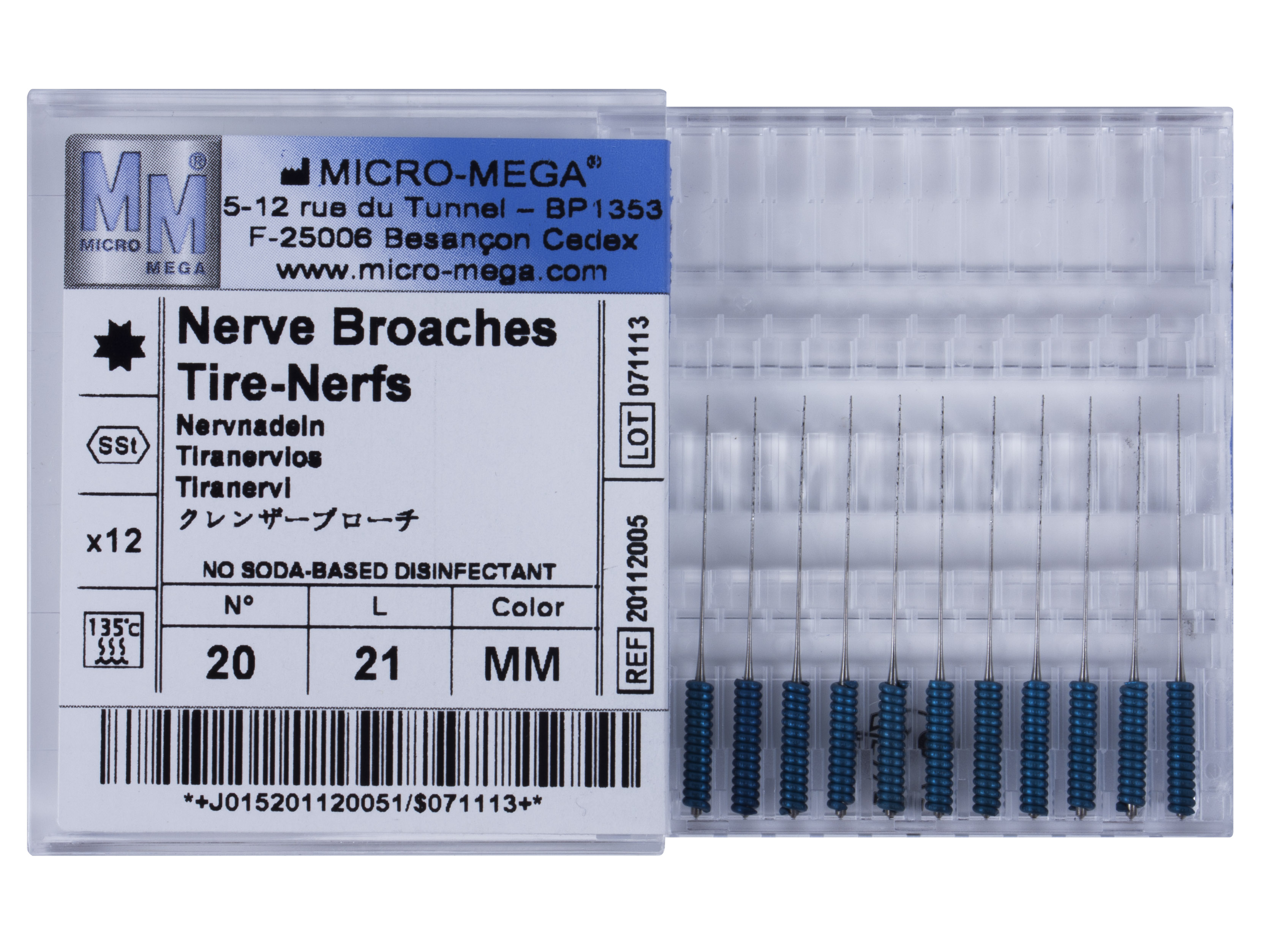 Nerve Broache n20 short Hand. 56 MM - инструменты эндодонтические