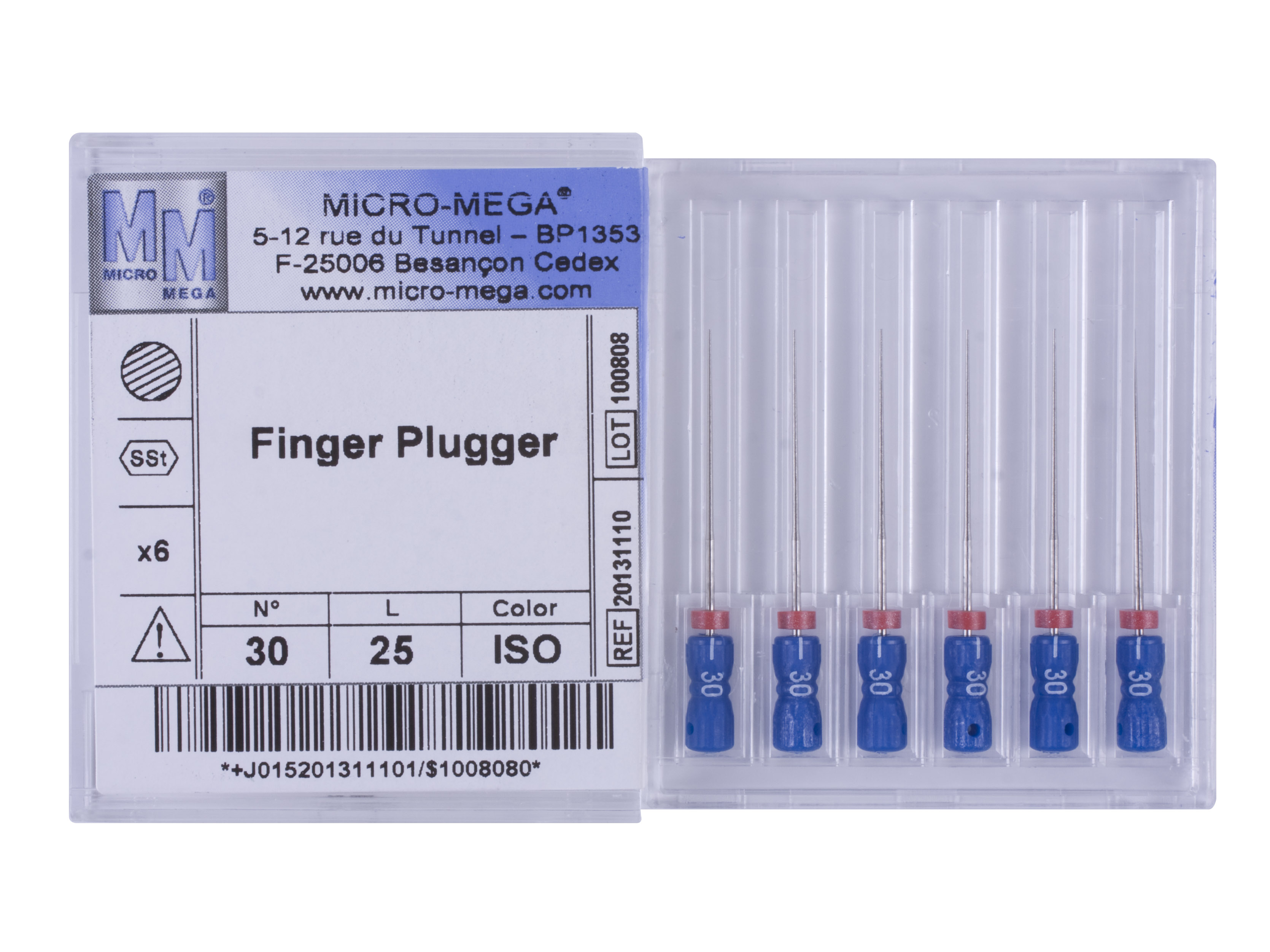 Finger Plugger n30 L25 2% (steel) - инструменты эндодонтические