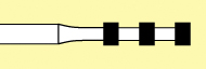Бор алмазный 834314018 (FG834018) Маркер глубины, серое кольцо, стандартная длина, Ø РЧ=1.8 мм