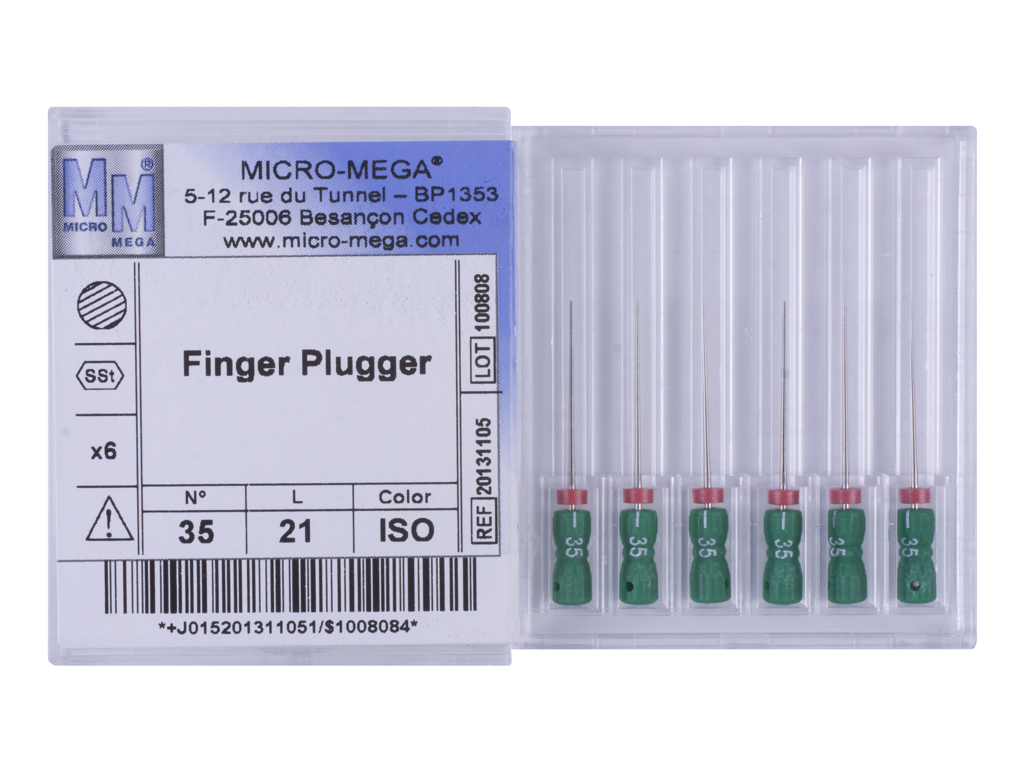 Finger Plugger n35 L21 2% (steel) - инструменты эндодонтические