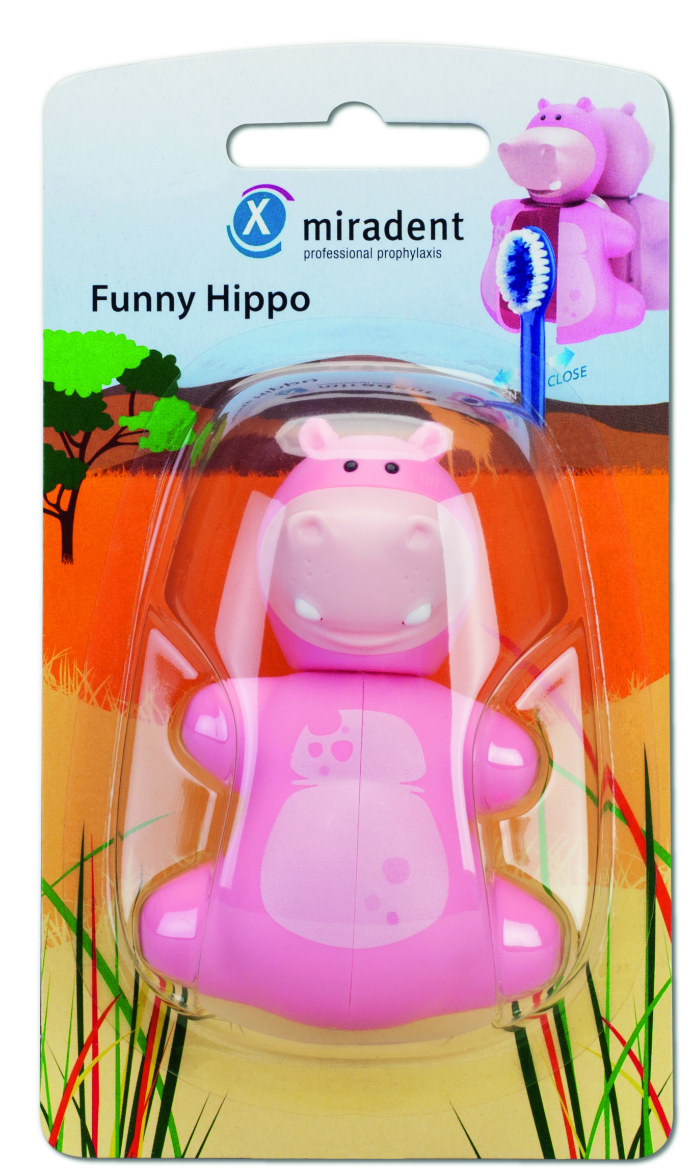 Funny Animals - гигиенический футляр для зубных щеток, забавный бегемот
