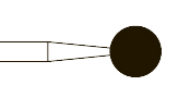 Бор, алмаз, ПН, средняя абр. (синее кольцо), Форма 001, Стандартная длина 45 мм, Ø РЧ=4 мм