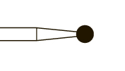 Бор, алмаз, ПН, средняя абр. (синее кольцо), Форма 001, Стандартная длина 45 мм, Ø РЧ=2,1 мм