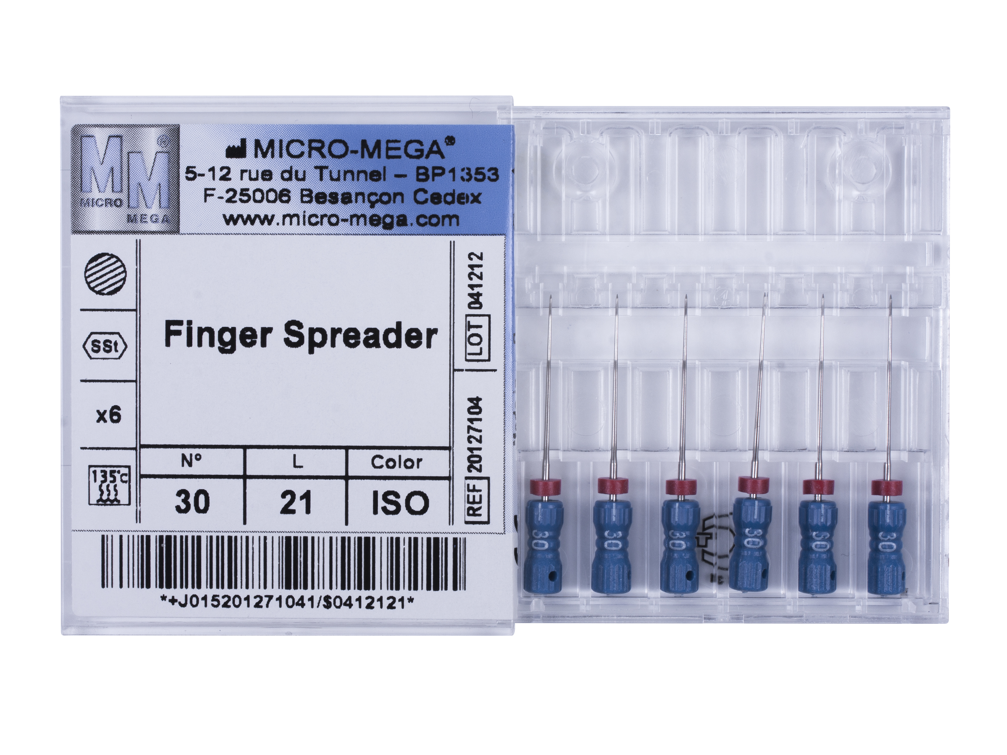Finger Spreader n30 L21 2% (steel) - инструменты эндодонтические