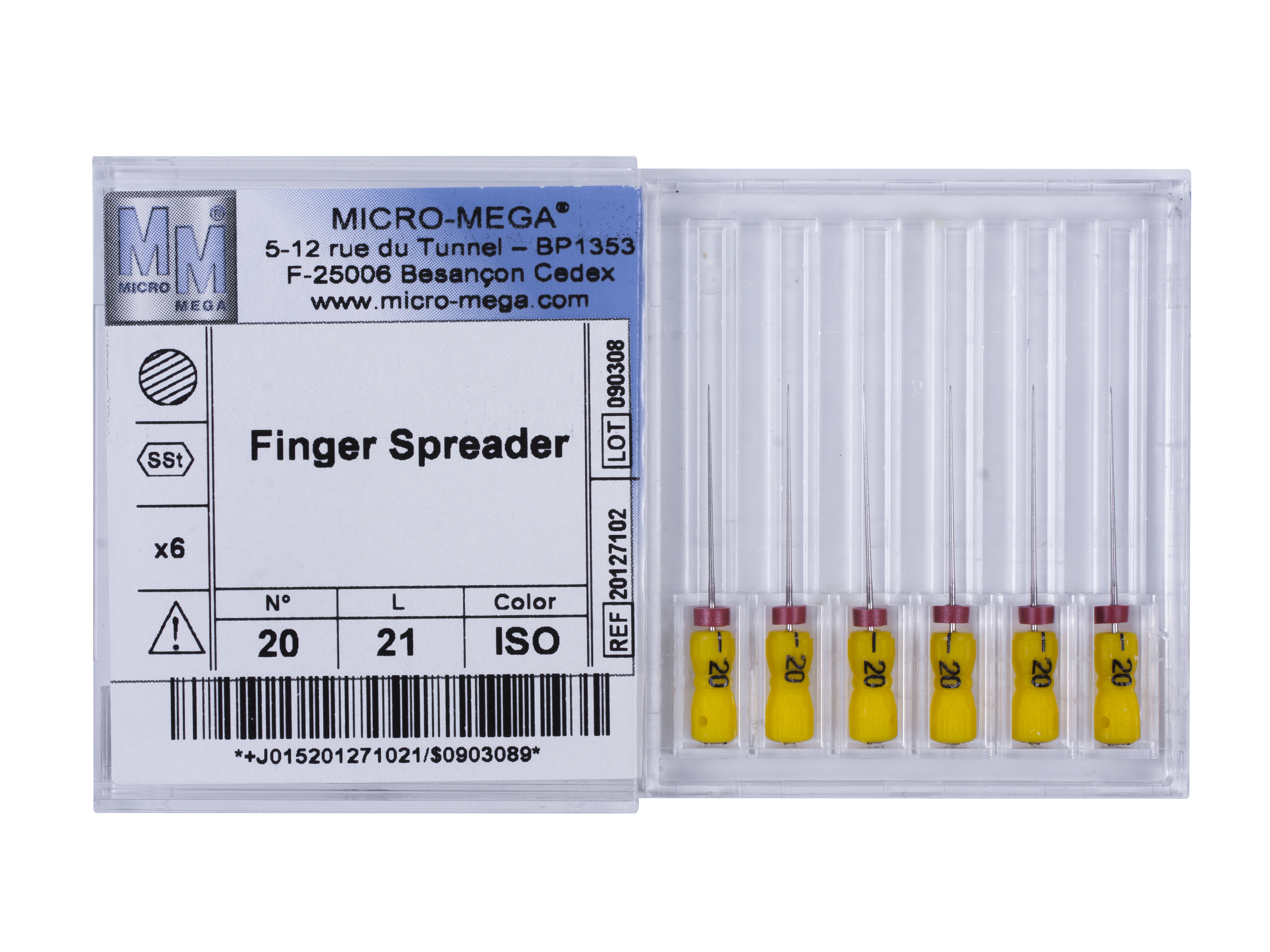 Finger Spreader n20 L21 2% (steel) - инструменты эндодонтические
