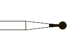 Бор, алмаз, ТН, средняя абр. (синее кольцо), Форма 002, Стандартная длина 19 мм, Ø РЧ=1,4 мм
