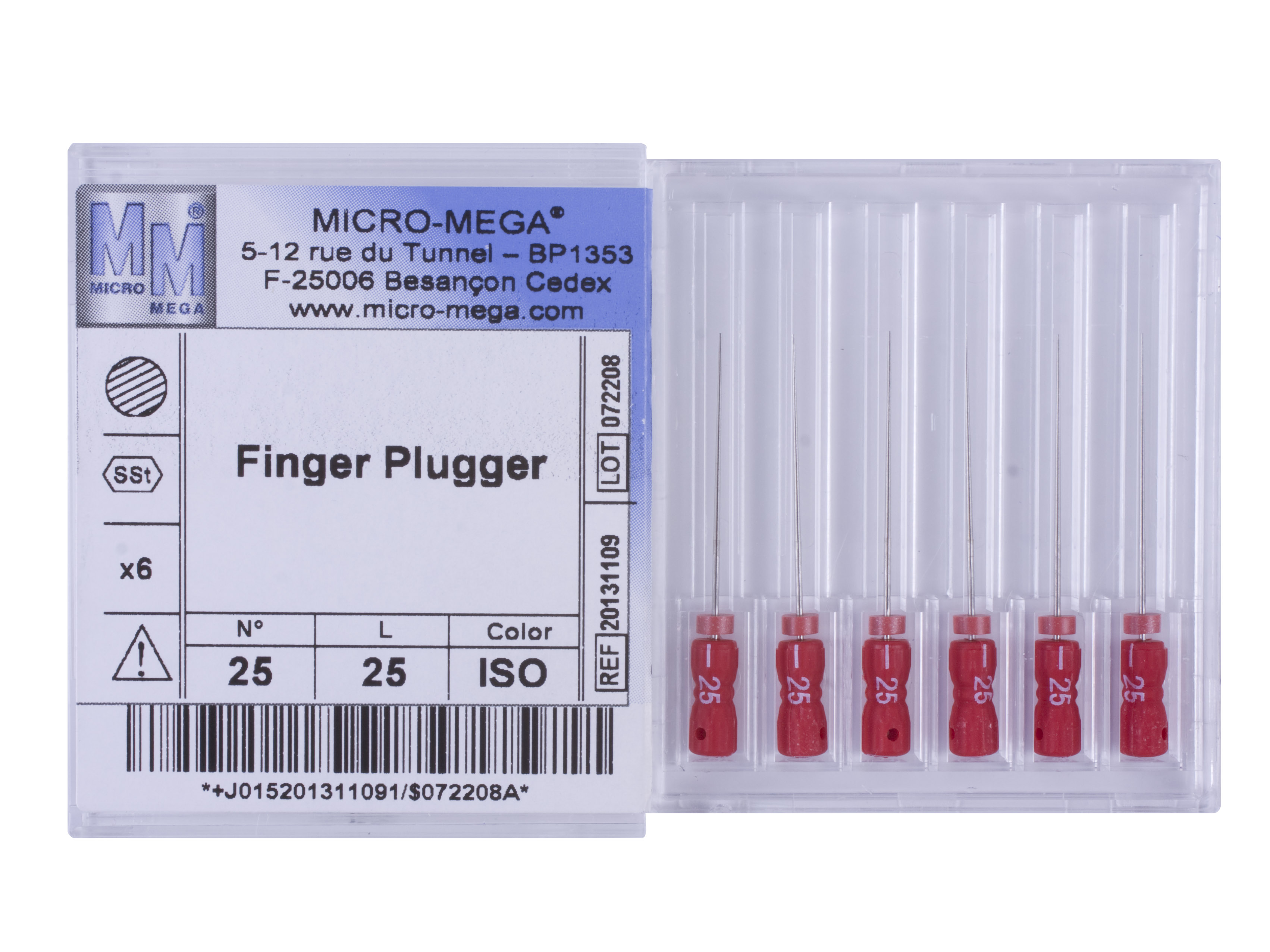 Finger Plugger n25 L25 2% (steel) - инструменты эндодонтические