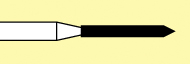 Бор алмазный 885314010 (FG130010) Торпеда, серое кольцо, стандартная длина, Ø РЧ=1.0 мм