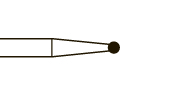 Бор, алмаз, ТН, средняя абр. (синее кольцо), Форма 001, Длинный 26 мм, Ø РЧ=1 мм