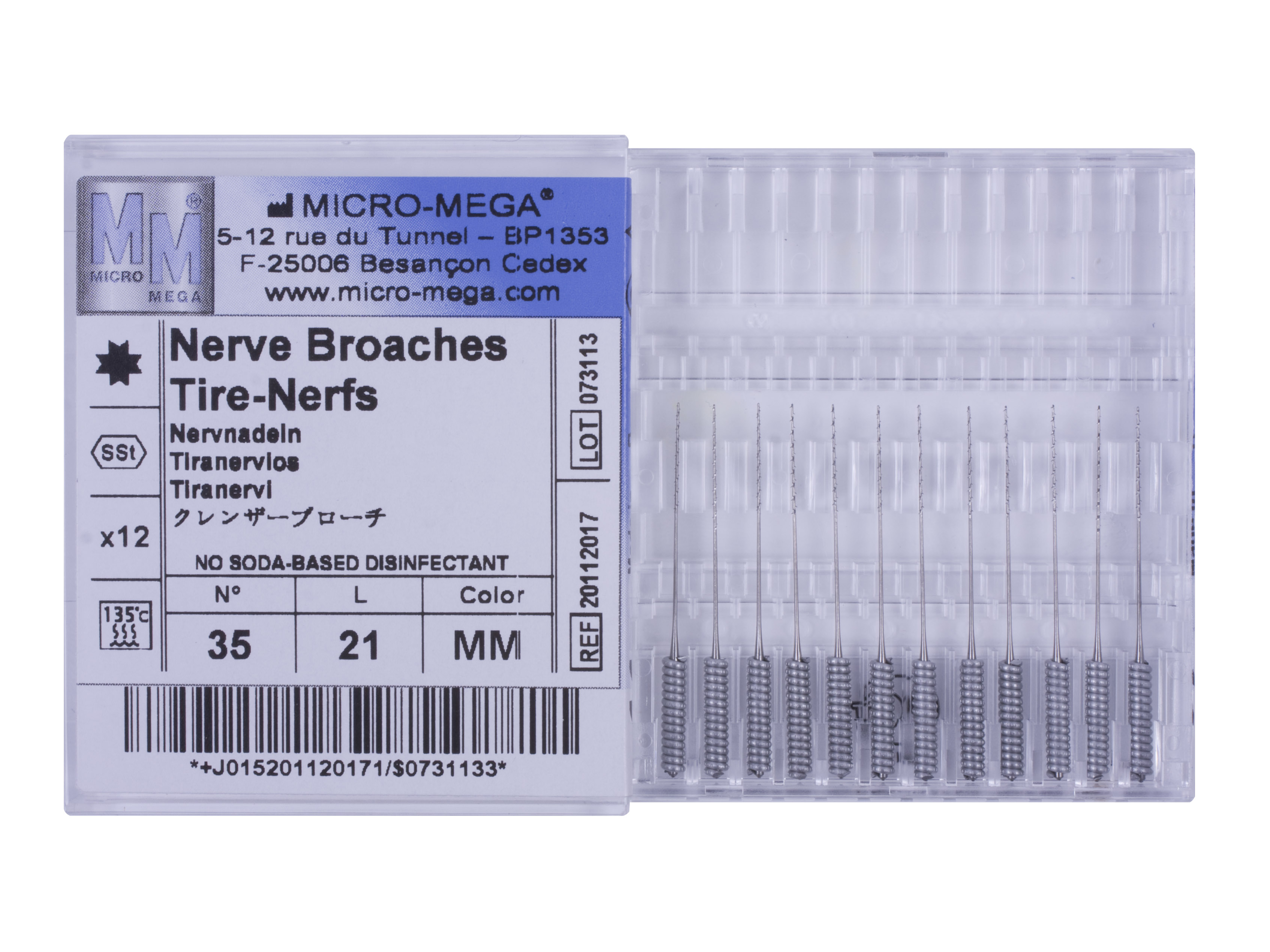 Nerve Broache n35 short Hand. 56 MM - инструменты эндодонтические