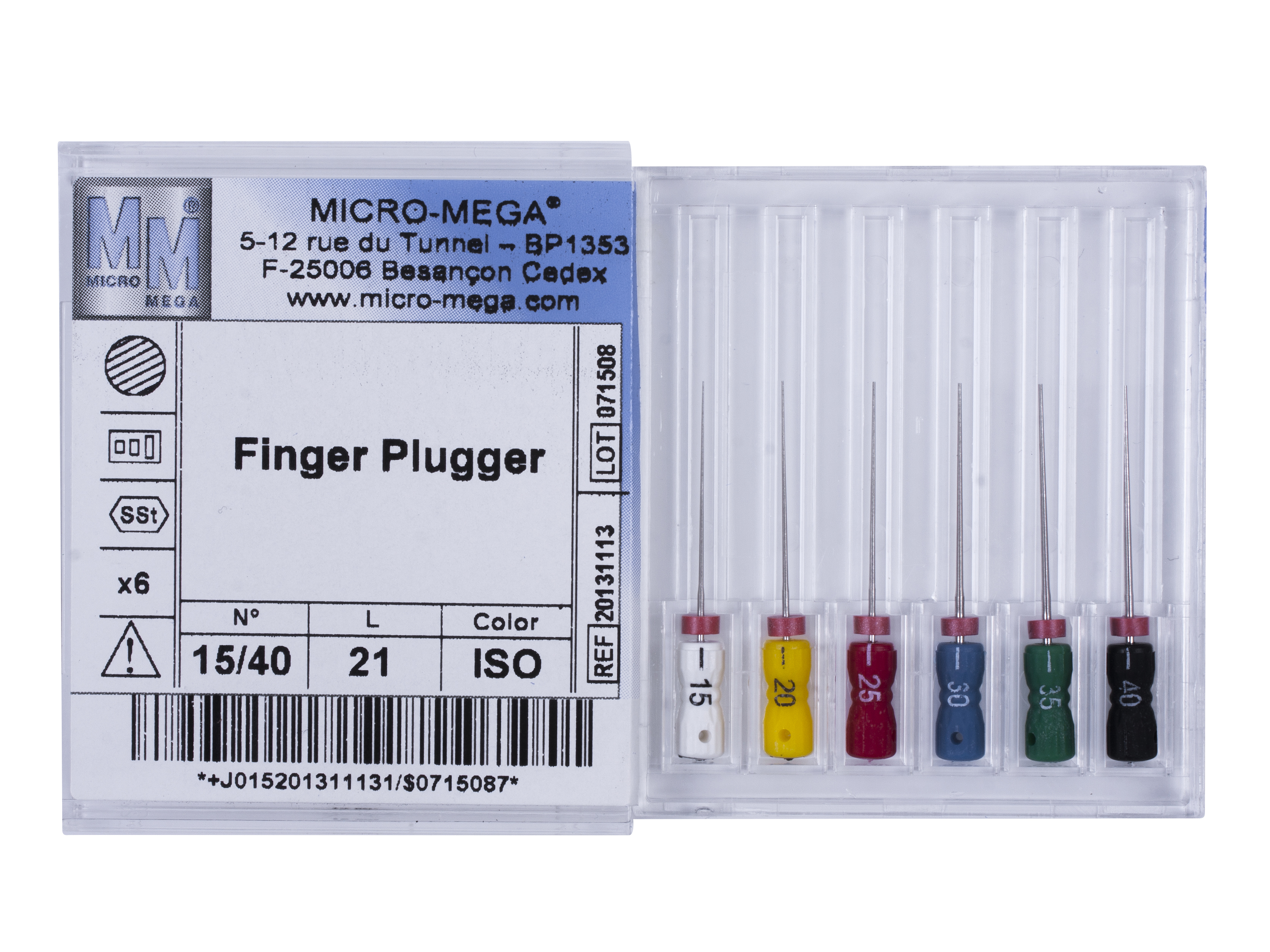 Finger Plugger Ast. L21 2% (steel) - инструменты ассорт. эндодонтические