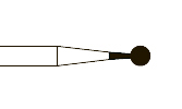 Бор, алмаз, ТН, грубая абр. (зеленое кольцо), Форма 002, Стандартная длина 19 мм, Ø РЧ=1,6 мм