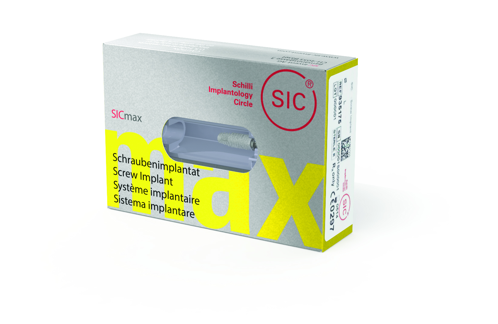 Имплантат SICmax (Ø 4.7 мм / 11.5 мм) в комплекте с заглушкой