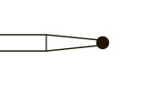 Бор, алмаз, УН, средняя абр. (синее кольцо), Форма 001, Стандартная длина 22 мм, Ø РЧ=1,2 мм