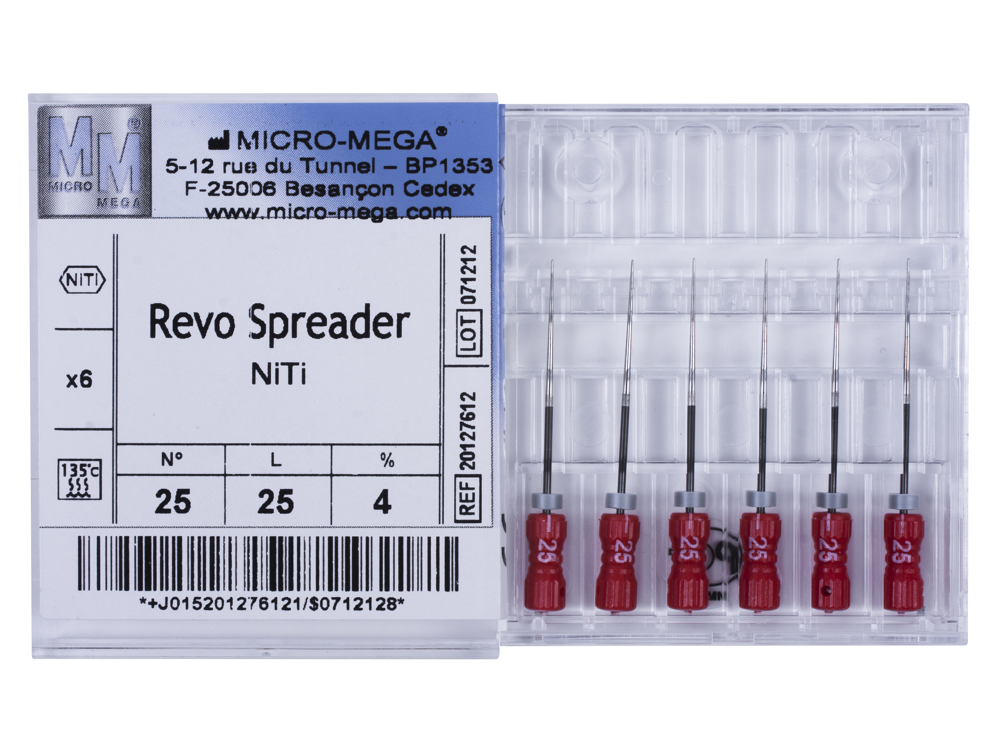 Revo Spreader n25 L25 4% NiTi handle 09 - инструменты эндодонтические