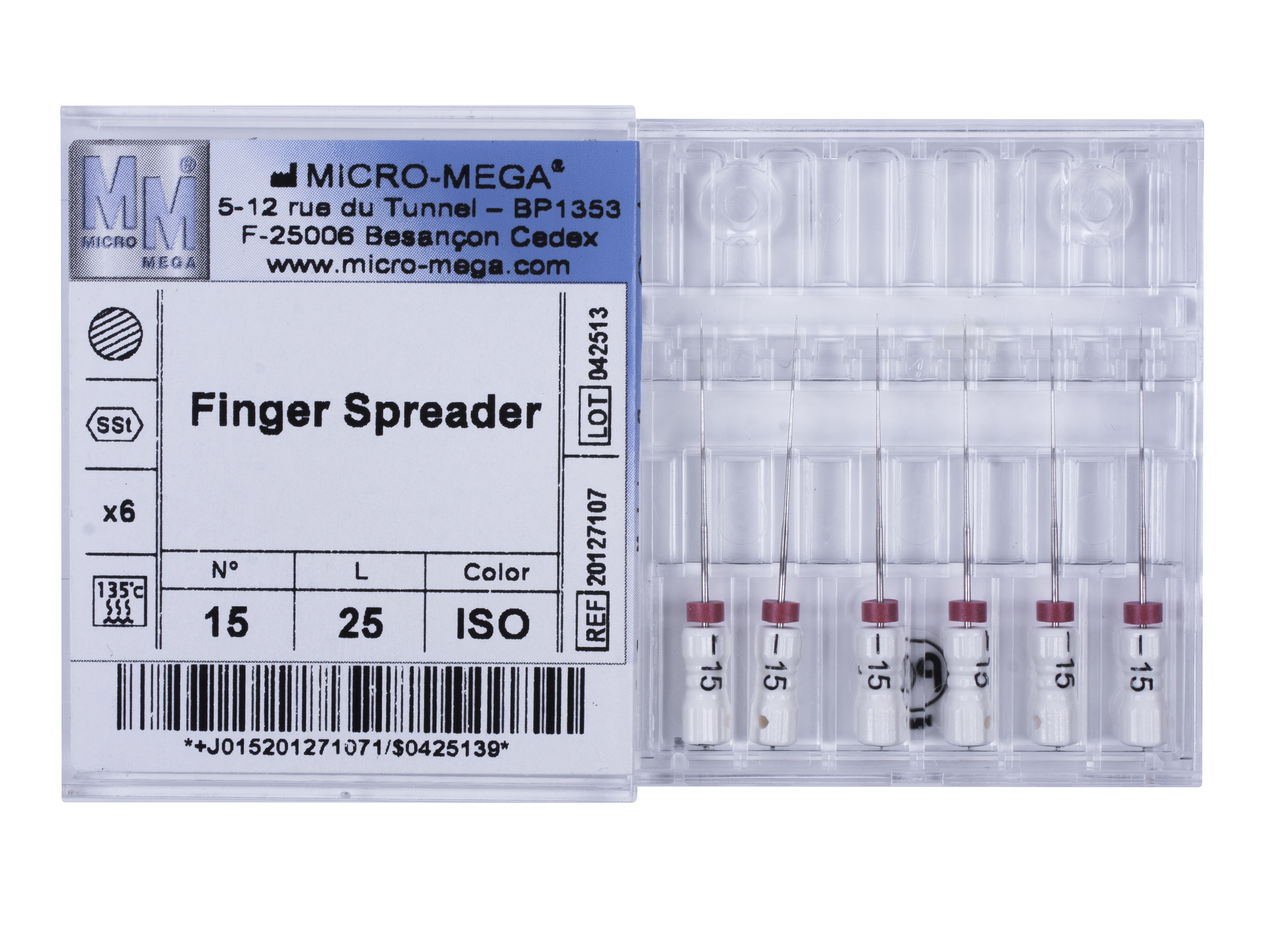 Finger Spreader n15 L25 2% (steel) - инструменты эндодонтические