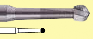 Бор УН ТВС (C1204014), Шар (сфера), серое кольцо, стандартная длина, Ø РЧ=1.4 мм