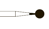 Бор, алмаз, ТН, средняя абр. (синее кольцо), Форма 002, Стандартная длина 19 мм, Ø РЧ=2,7 мм