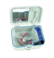 Protho Box® футляр для хранения протезов, с щеткой и зеркалом