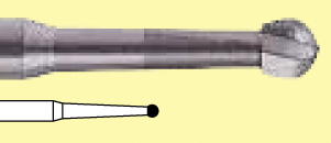 Бор УН ТВС (C1204010), Шар (сфера), серое кольцо, стандартная длина, Ø РЧ=1.0 мм