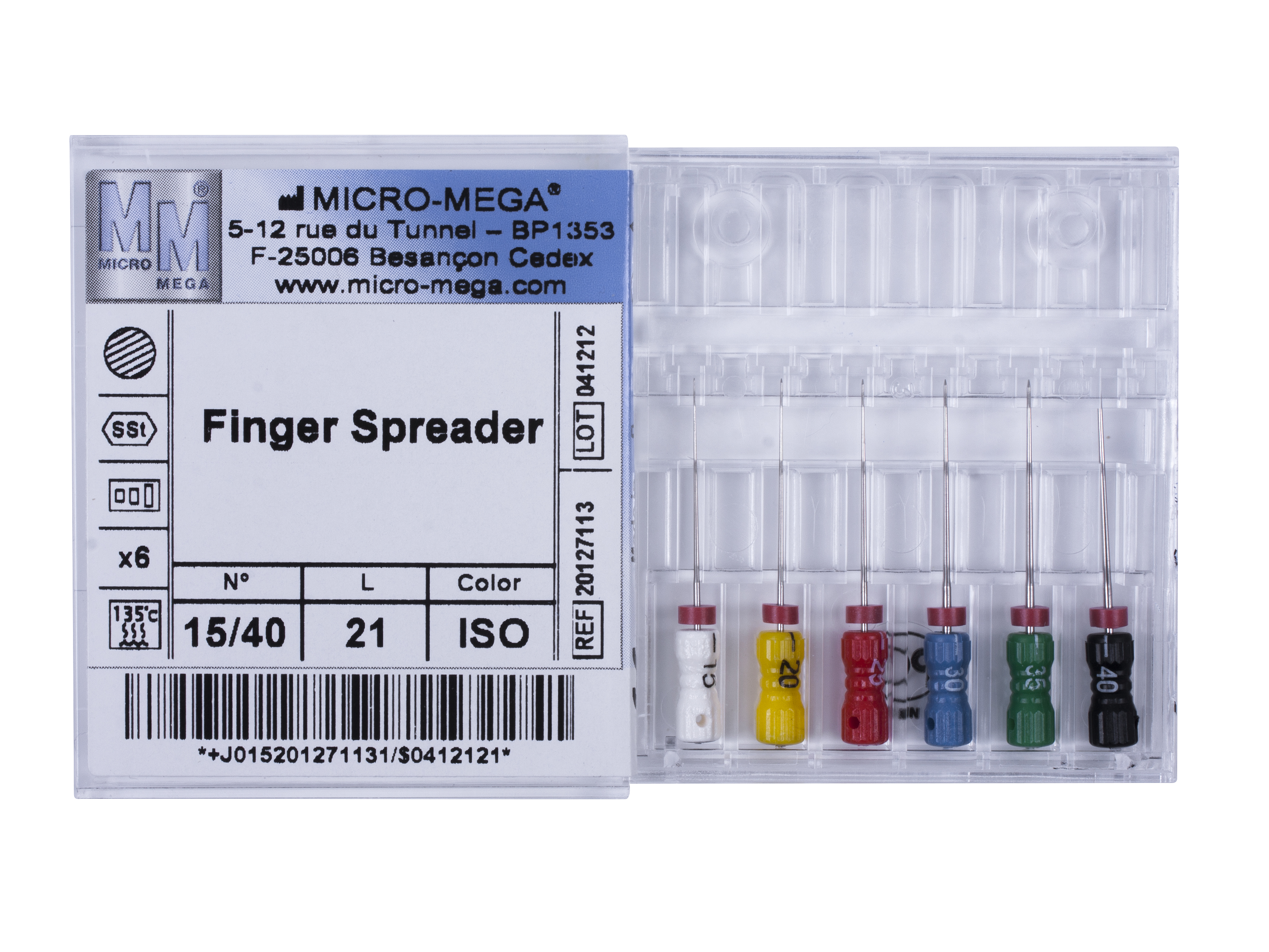 Finger Spreader Ast. L21 2% (steel) - инструменты эндодонтические